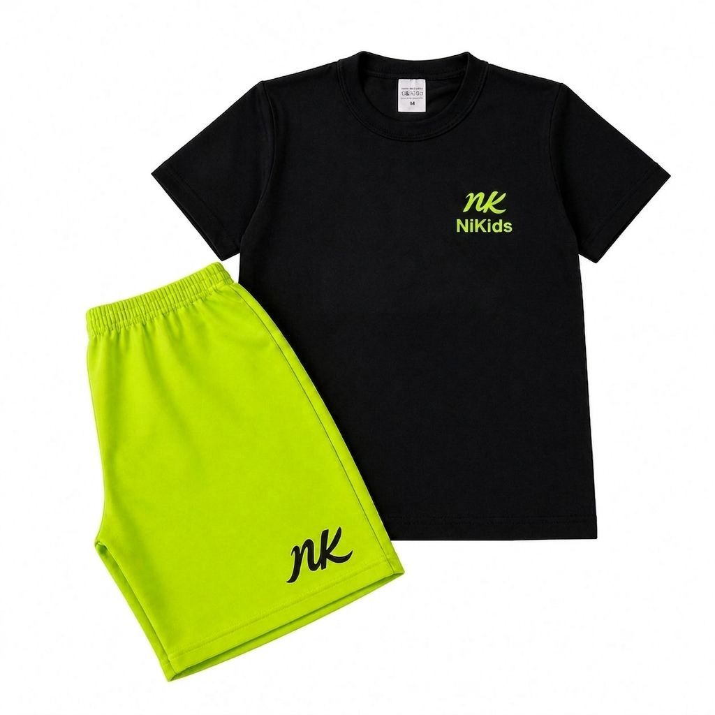 Conjunto Infantil kit juvenil 2 peças algodão camisa e short