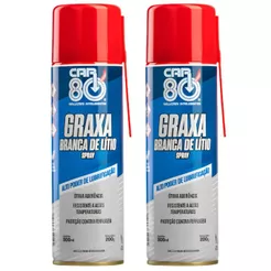 Kit 2 Graxa Branca Lítio CAR 80 - Lubrificante Multiuso e Resistente