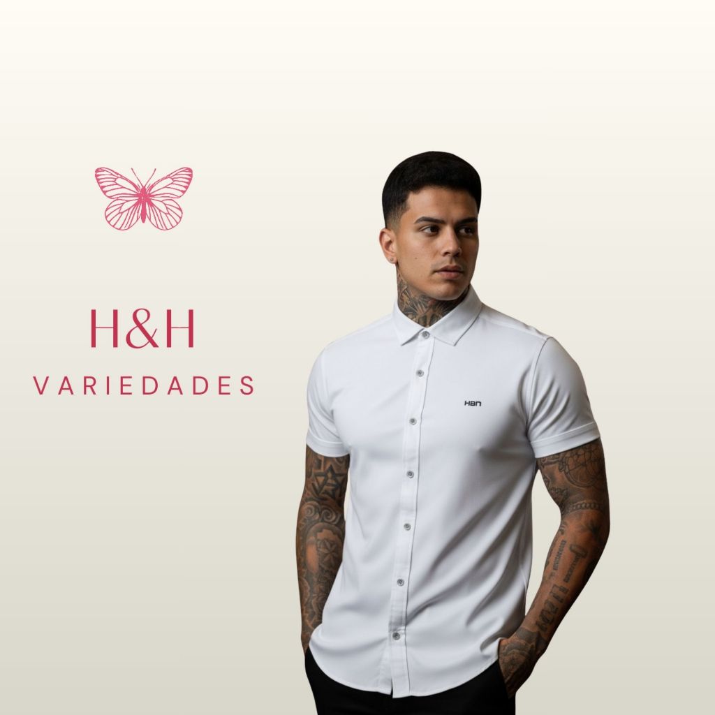 Camisa Masculina Viscose com Elastano Não Amassa | Casual e Confortável | Sua Loja