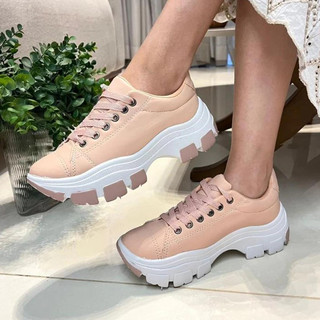 Tênis Feminino Casual Slip On Sem Cadarço Solado Tratorado Macio Leve Confortável Envio Imediato