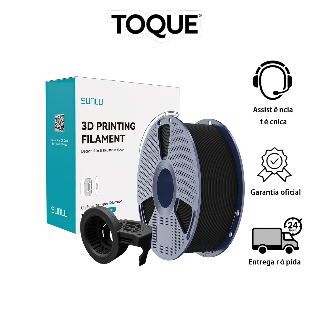 SUNLU PETG Fosco Filamento impressora 3d profissional Até 600mm/s Sem Fiapos -1.75MM/1KG -Bambu Lab