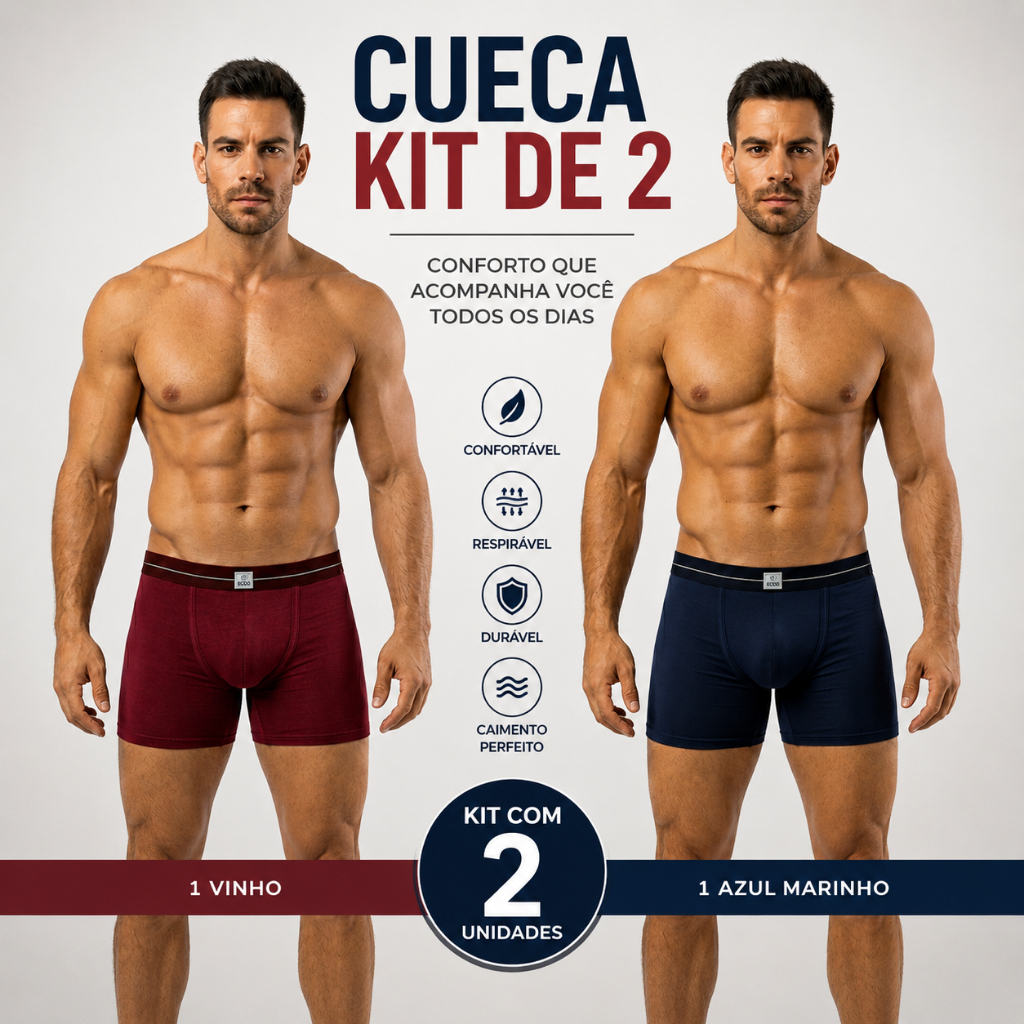 Cueca Valoriza Volume, 2 cores sortidas, com elástico firme, poliamida com elastano - tamanho do P ao GG