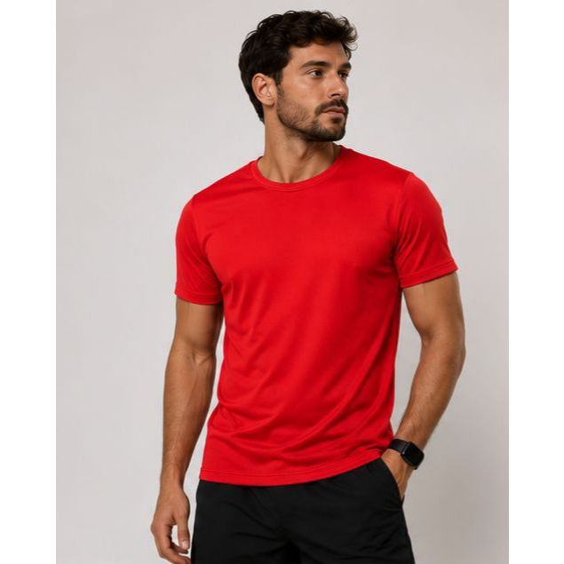 Kit 3 Camisetas Dry Fit Masculina Fitness Academia Corrida Super Conforto Vermelho