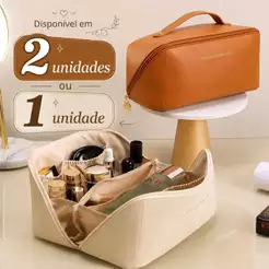 2/1 PCS Bolsa Necessaire Feminino Cosmético De Couro PU De Grande Capacidade Em Alto Qualidade