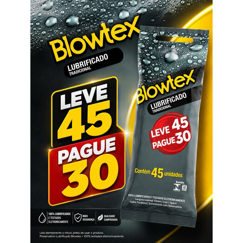 Preservativo Blowtex leve 45 e pague 30 - PROMOCIONAL