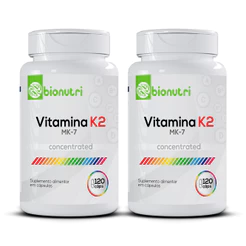 Kit 2x Vitamina K2 Mk-7 (120 cápsulas) - Bionutri