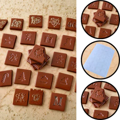 1~5 FORMA SIMPLES SP. - TABLETINHO QUADRADO NATAL 3711 (SIMPLES SP) (CHOCO)