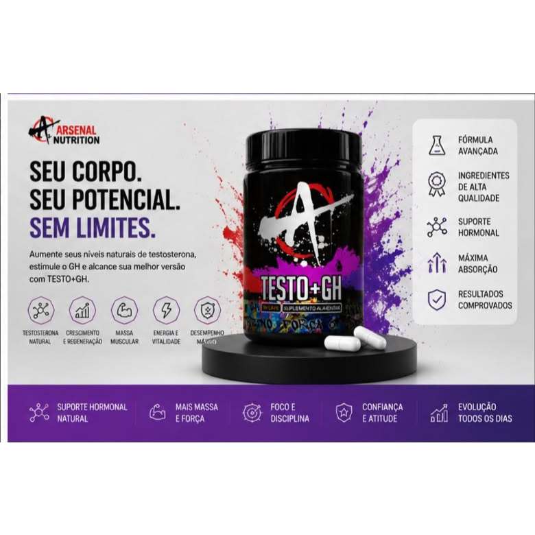 Testo GH Ganho de Massa Muscular Cindura Turkesterone HMB