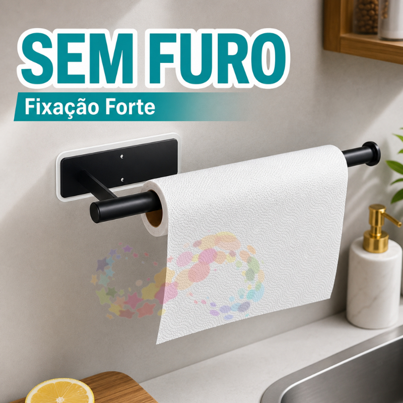 Organizador de Papel Toalha Suporte Parede para Cozinha Banheiro