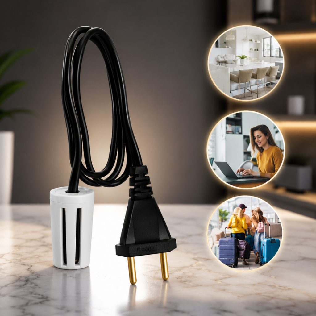 Aquecedor de Imersão Elétrico Rabo Quente Portátil 127V OU 220V Ferve Água Rápido 500ml para Viagem Casa Escritório