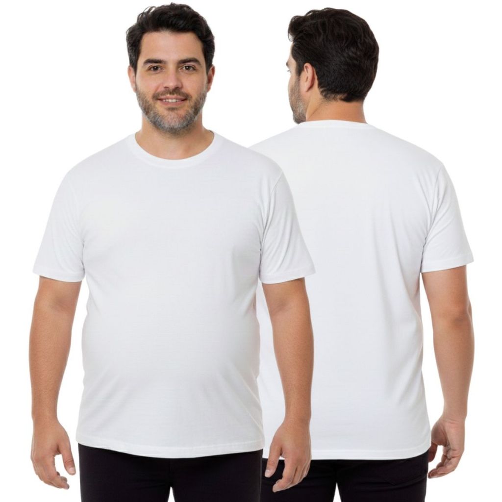 Kit 3 Camisa Camiseta Blusa Plus Size Masculina Dry Fit Lisa Confortável Proteção Solar UV Academia Casual Leve Treino · foto 2