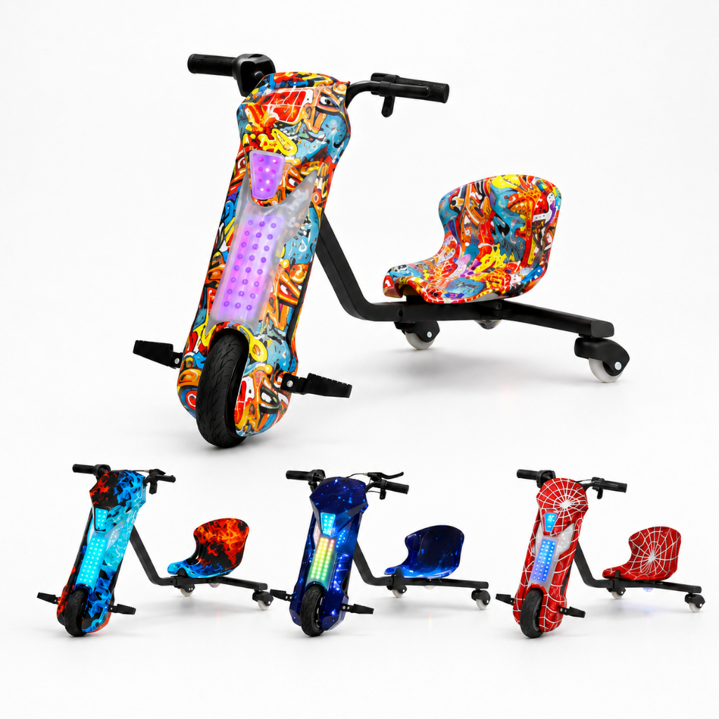 Triciclo Elétrico Infantil Patinete  Drift 8'' Polegadas Motorizado Bluetooth