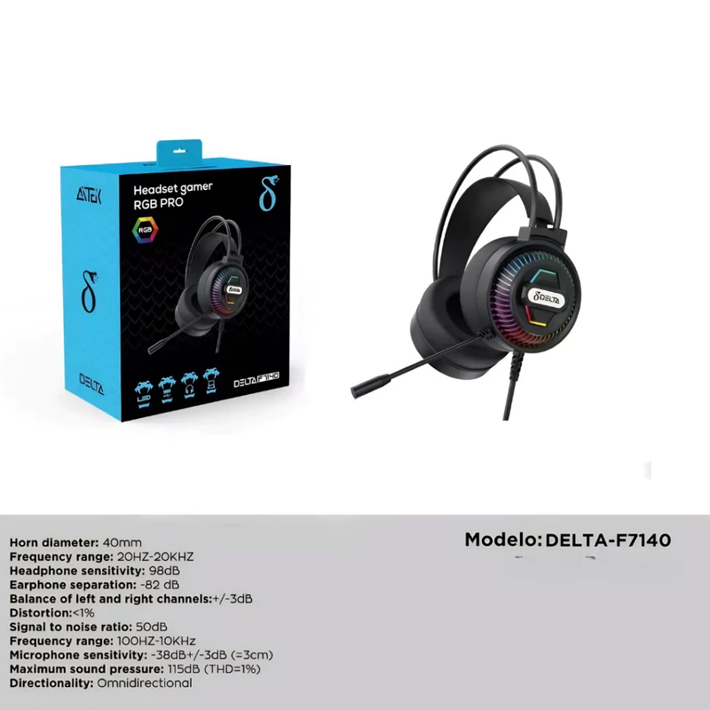 Headset Gamer com Microfone Delta-f7140 para PC — foto 7