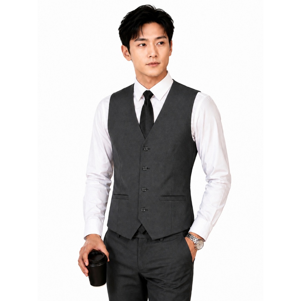 Colete Social Masculino Slim Premium | Tecido Oxford Deluxe | 4 Botões | 6 Cores