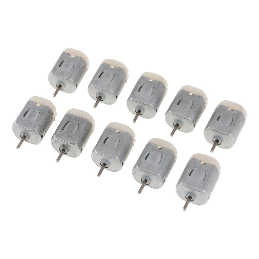 Kit 10 Mini Motor 130 Motorzinho Dc 3 A 6v Para Robótica Arduino