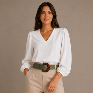Blusa Feminina Novas Cores Frio Tendência Promoção Evangelica Bufante Manga 3/4