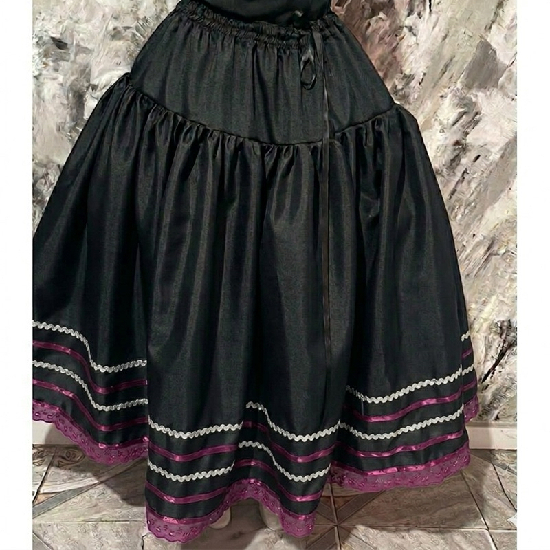 Saia Pombagira Preta Roxa e Prata Umbanda Quimbanda Candomblé Maria mulambo/farrapo/quiteria