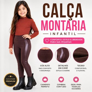 Calça Montaria Infantil Menina Roupa Infantil Inverno Confortável e Estilosa Para Todas Ocasiões