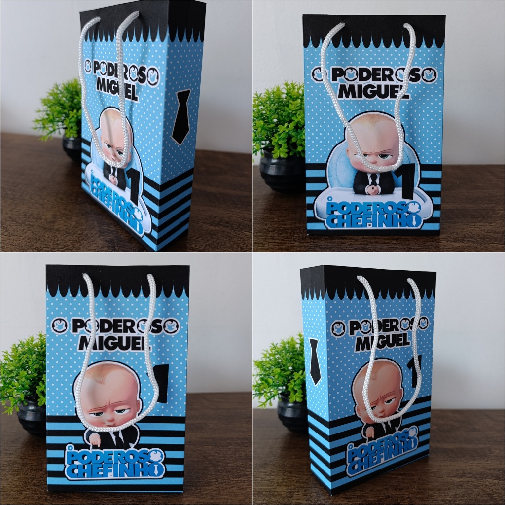 Sacolinha sacola bolsa personalizada personalizado tema lembrancinha PODEROSO CHEFINHO pegue monte nome idade
