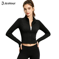Jcolour Proteção UV Slim Academia Yoga Jaqueta De Ciclismo Ao Ar Livre Fitness Sports Tops Elegante