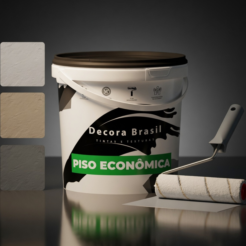 Tinta Acrílica para Piso Externa Base Água Proteção UV Varanda Decora Brasil Concreto 900g a 14kg