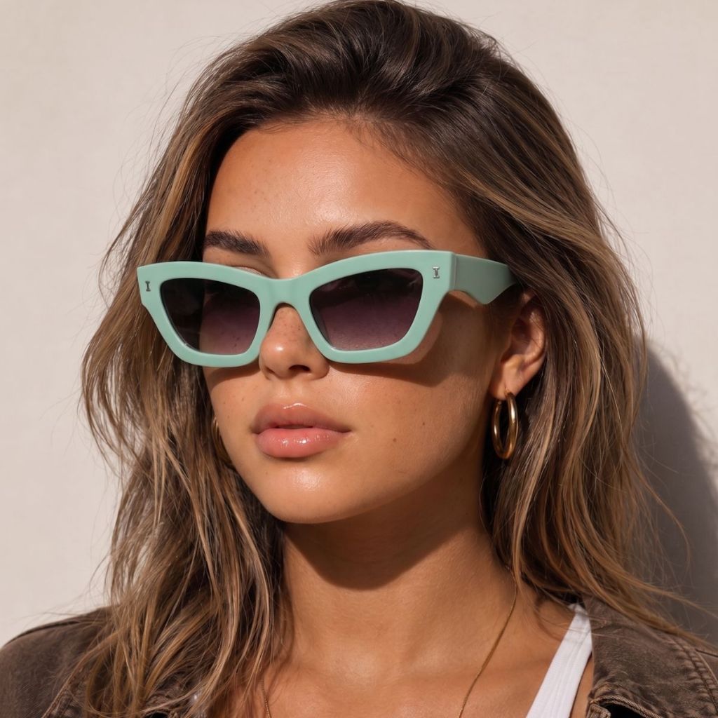Óculos De Sol Feminino Jasmim Gatinho Retrô Vintage Acetato Italiano Proteção Total UV400