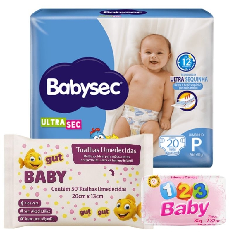 Kit Chá de bebê Presente menina (com Fralda Babysec Galinha pintadinha)