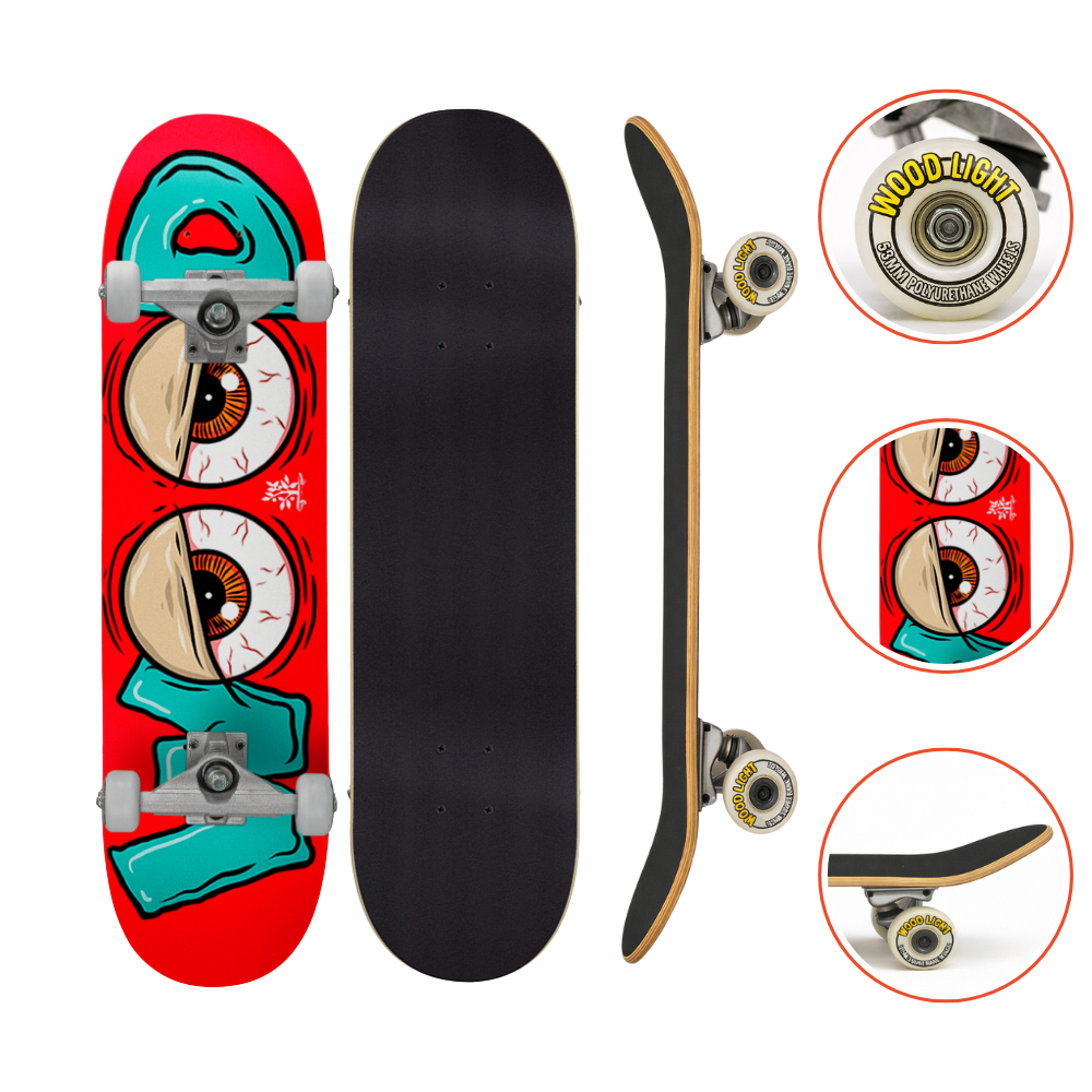 Skate Iniciante Completo Wood Eyes Wood Light