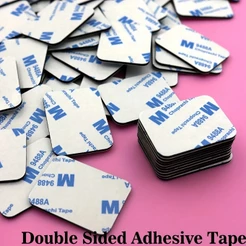 Adesivo Dupla Face Forte 30x40mm 3mm Fixação Sem Furo Parede 48 Peças