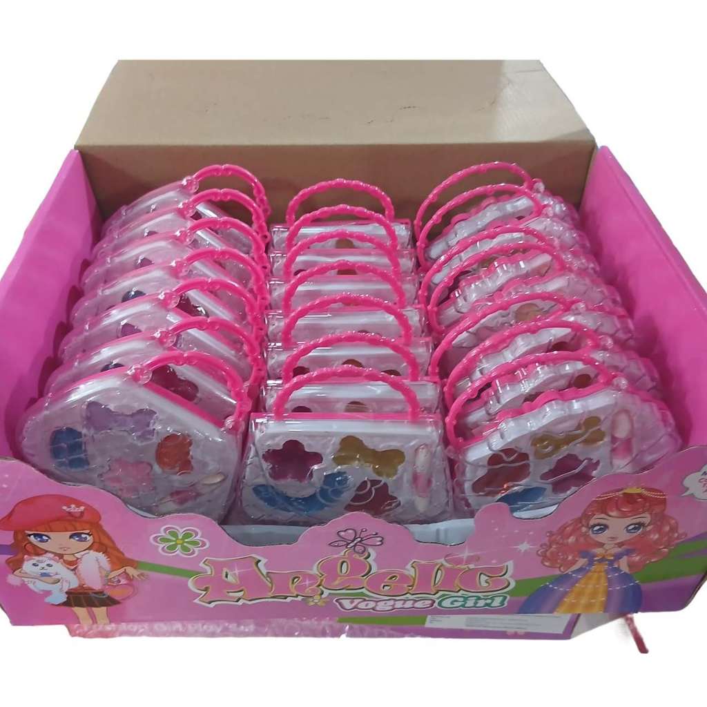 Kit Maquiagem Infantil Completo Bolsinha Transparente Presente Menina