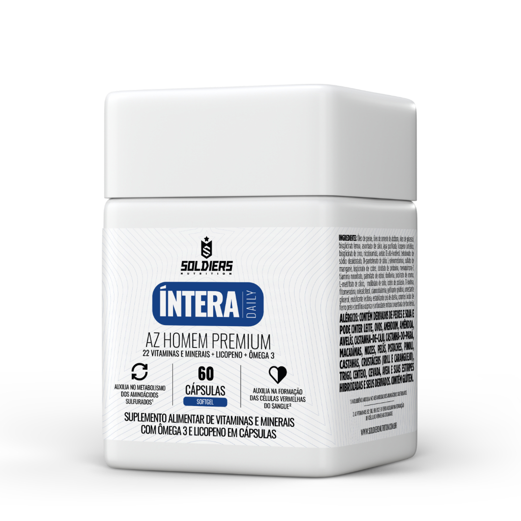 Multivitamínico AZ Homem Premium 60 caps Softgel Íntera Energia Imunidade - Soldiers