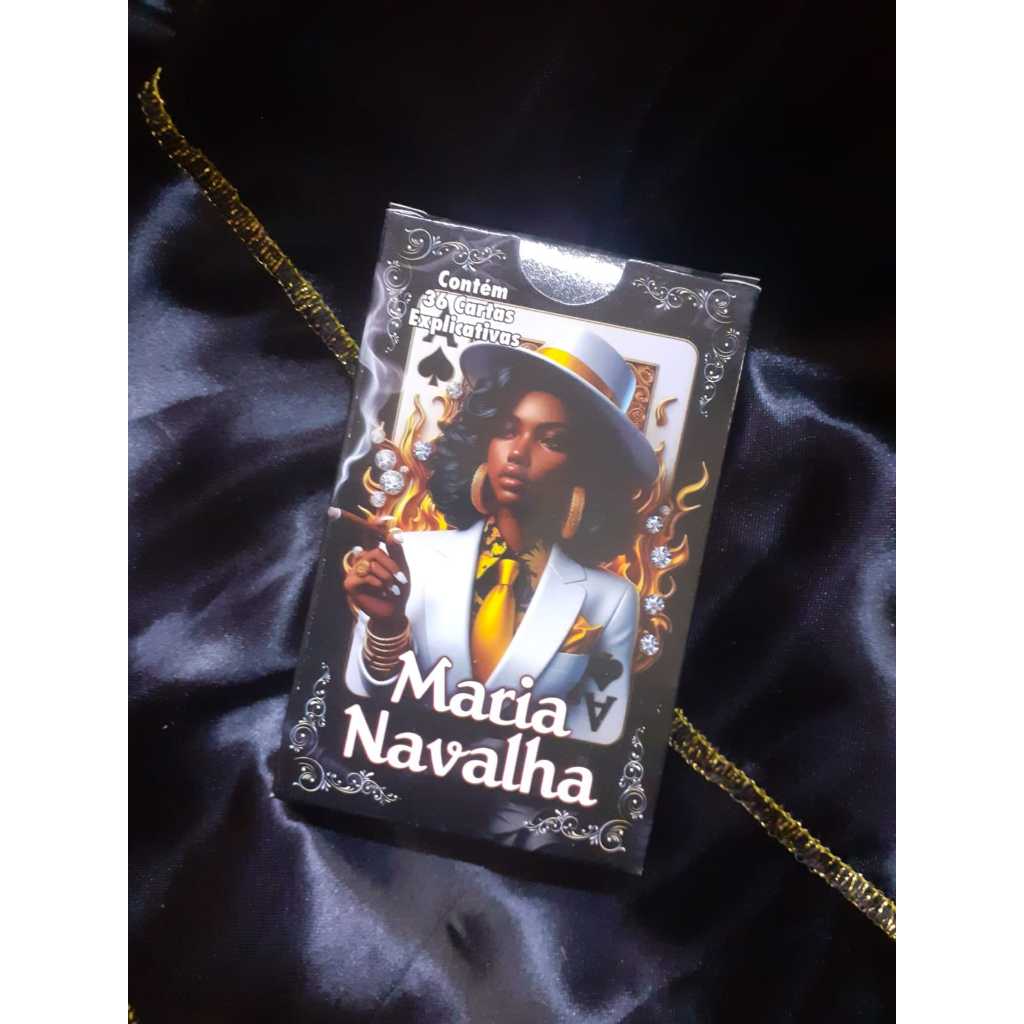 Tarô Baralho Maria Navalha 36 Cartas Autoexplicativas Explicativas Tarôt Taro Cartomante Umbanda Candomblé Orixá