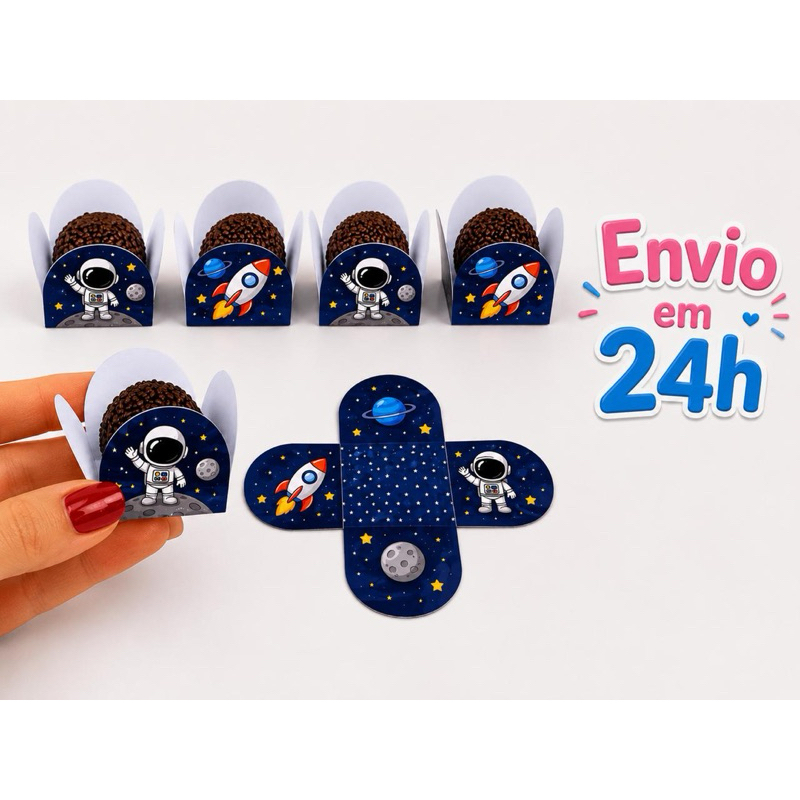 Forminha de Doces Astronauta Personalizada no Tema | Lembrancinha de Festa | Aniversário