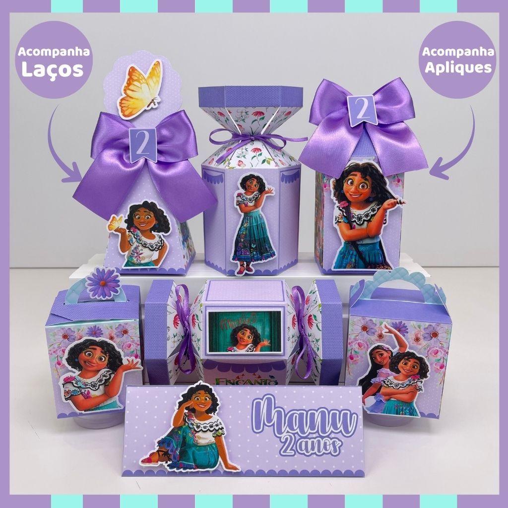 Kit Festa Encanto Mirabel Lembrancinha Personalizada Caixinhas Personalizadas Lembrancinhas de Aniversário