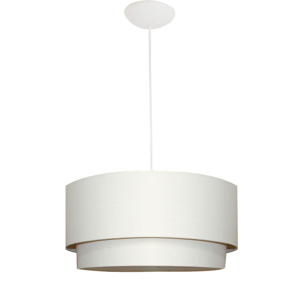 Pendente Duplo Lustre Moderno 40cm – Sala de Jantar, Cozinha e Quarto – Design Redondo Clean