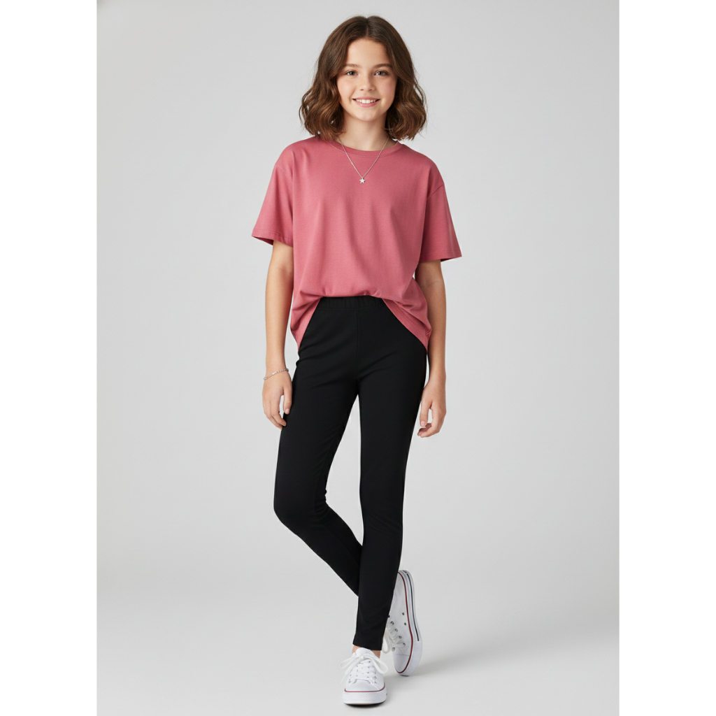 CALÇA LEGGING INFANTIL MENINA MALWEE PRETO