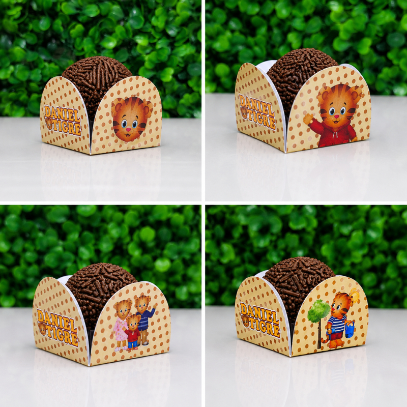 FORMINHAS DOCE - DANIEL O TIGRE- PORTA BRIGADEIRO - KIT FORMINHAS BRIGADEIRO DANIEL O TIGRE