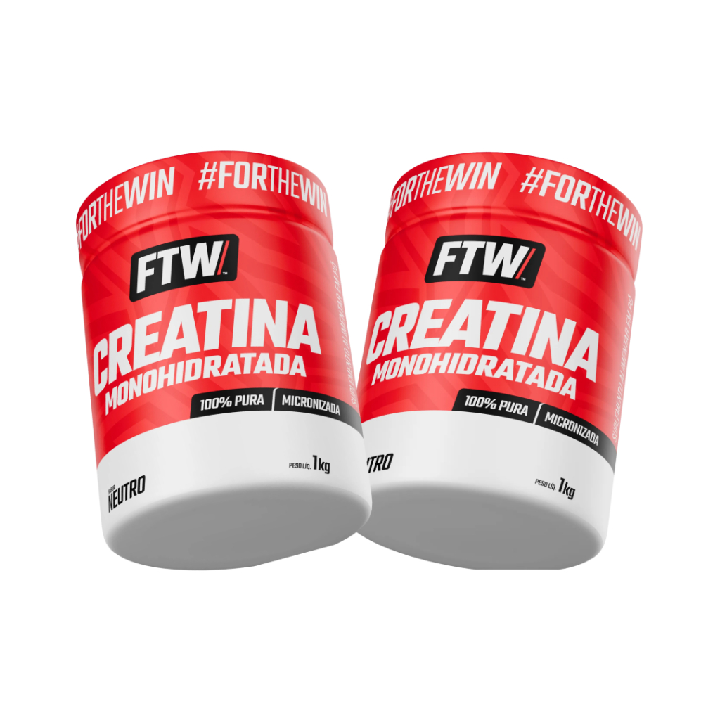 Kit 2xCreatina Monohidratada Pura Pote 1Kg - FTW