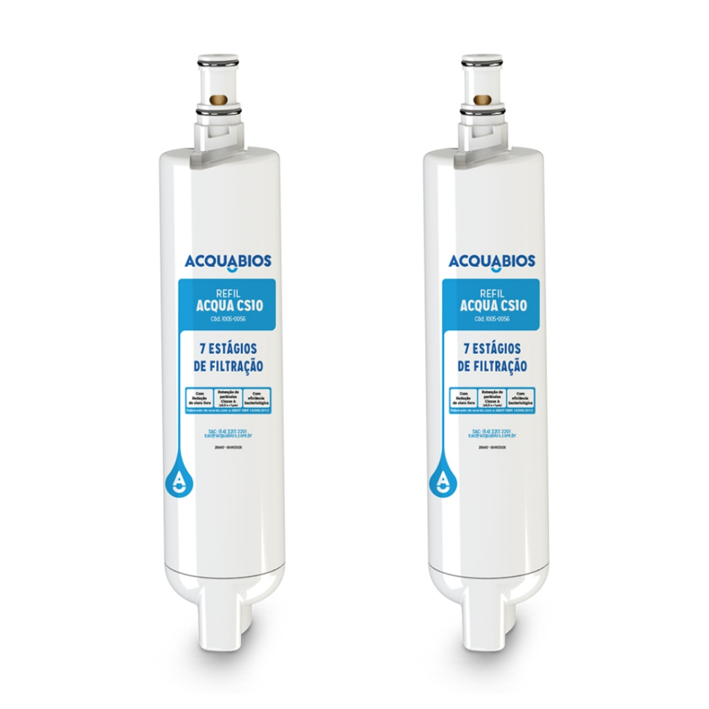 Refil para Filtro Purificador Compatível com Consul Acquabios Acqua CS10 1005-0056