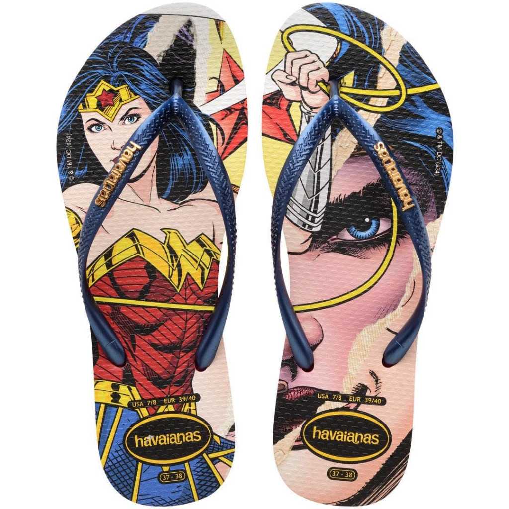 Chinelo Havaianas Slim Mulher Maravilha  - Original