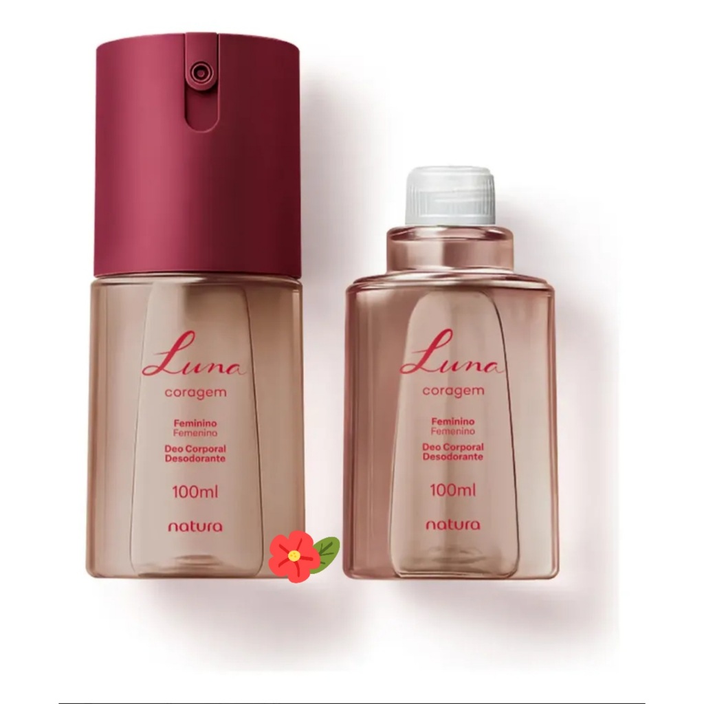 kit desodorante corporal  luna coragem com refil natura