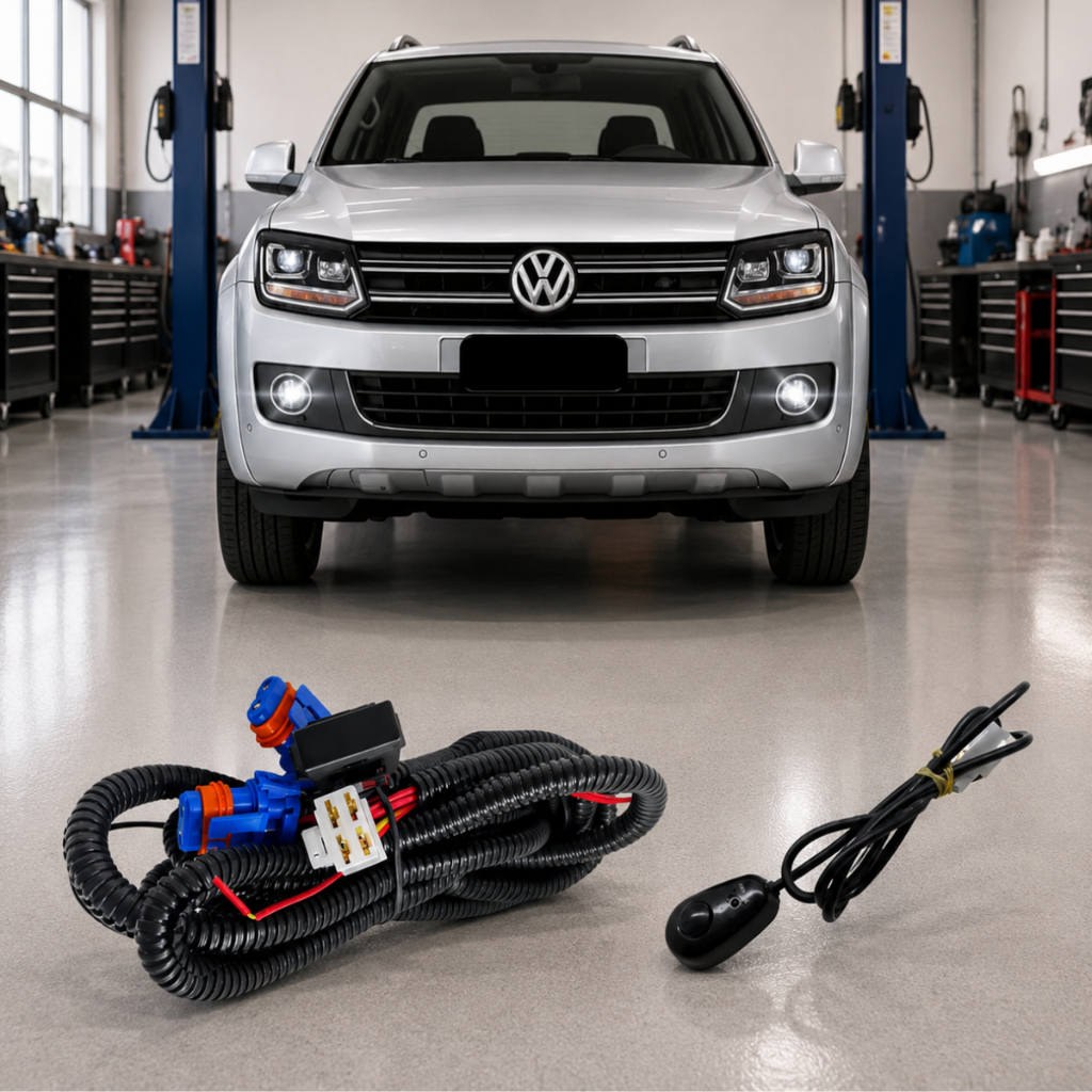Chicote Completo Farol De Milha Amarok Todos Interruptor Colante Hb4