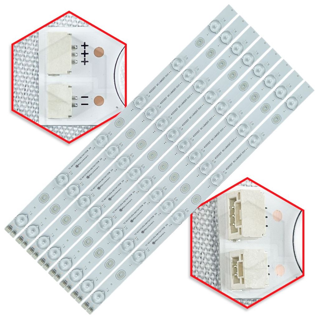 Kit 8 Barras de Led PH39F33DSG PH39F33 PH39F33DSGW Com 6 Leds