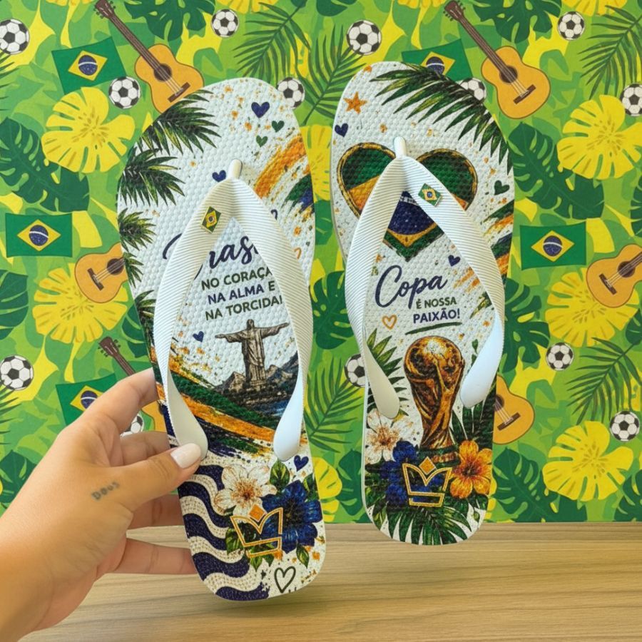 Chinelo Feminino Copa do Mundo 2026 do 33 ao 40
