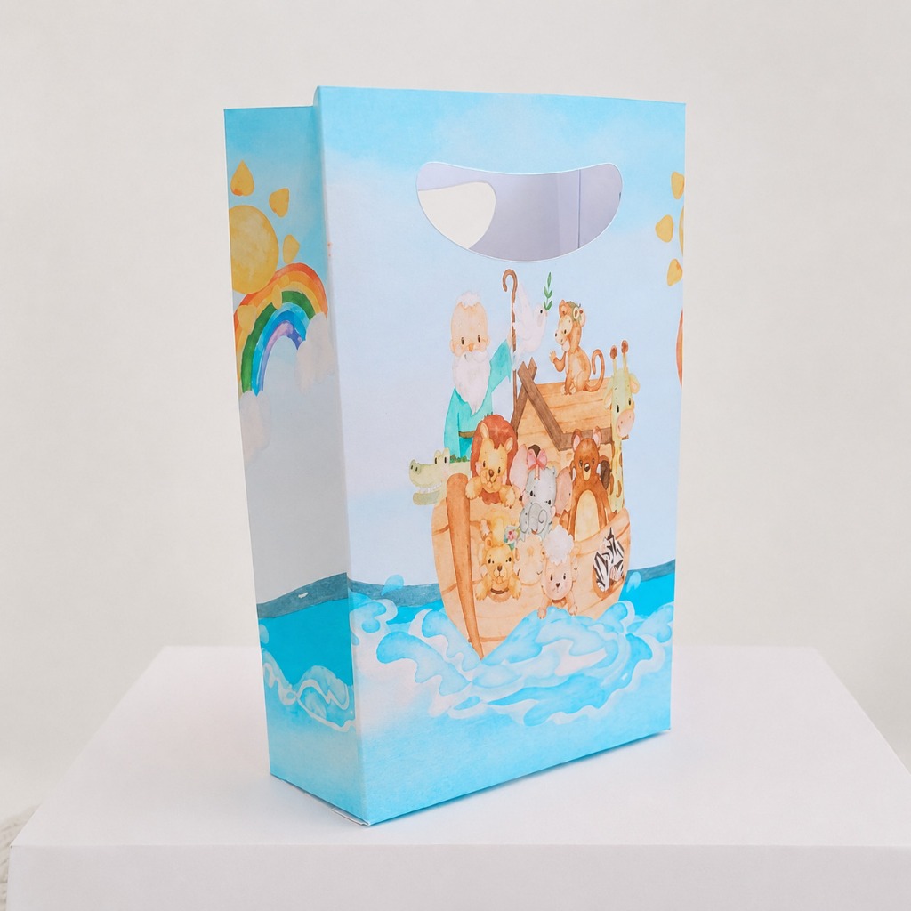 Kit Sacolinha Surpresa Festa Infantil Personalizada ARCA DE BÓE  Lembrancinhas  Aniversário  PEGUE E MONTE