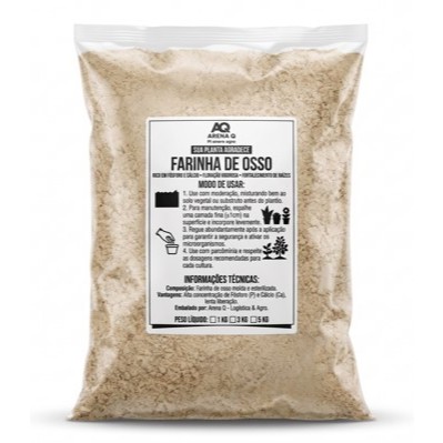 Farinha de Osso Premium 1kg 3kg 5kg Adubo Orgânico Vaso Jardim Canteiros Horta Força para Raízes