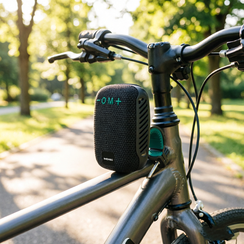 Mini Caixa Som Bike Moto Guidão Suporte Bluetooth 5.4 Hi-Fi 8W Potente TWS/FM/TF - IMS-X34D