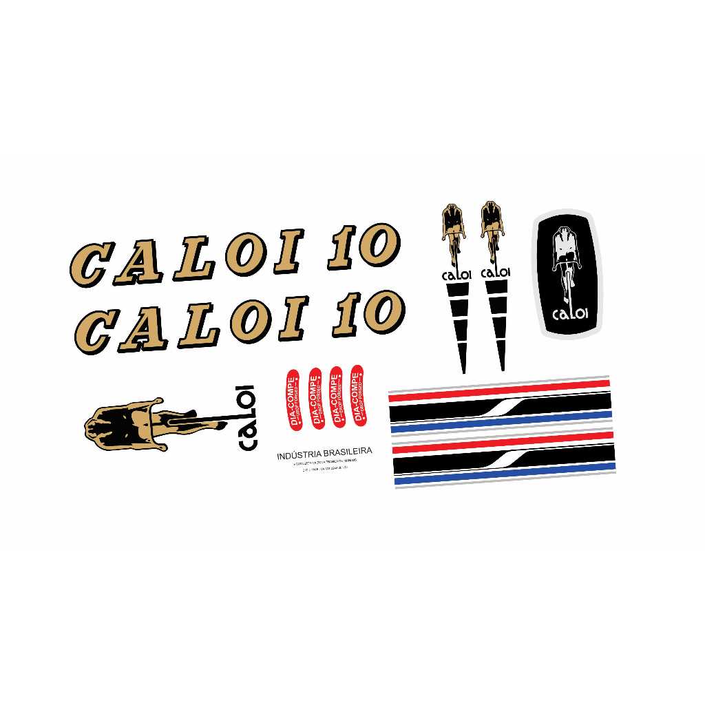 Kit Adesivos Bicicleta Caloi 10 Standard 1977