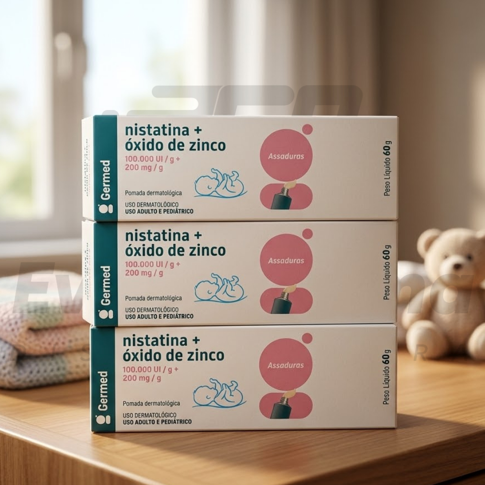 Pomada para assadura com óxido de zinco bebê criança adulto idoso