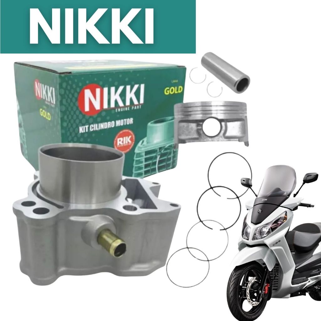 Kit cilindro motor nikki e aneis rik citycom 300 s hd abs todas